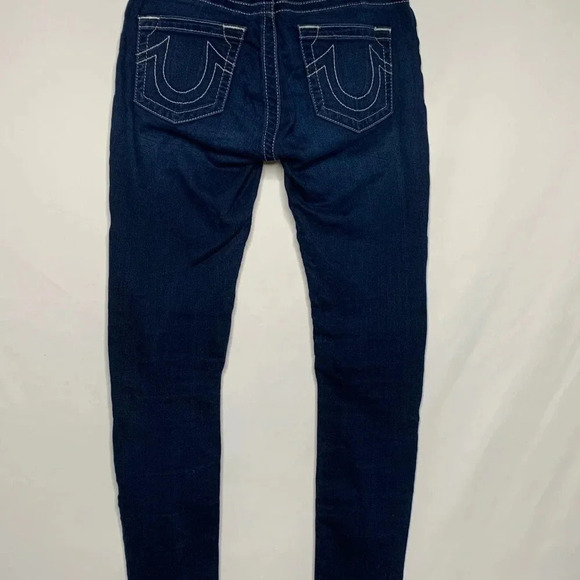 True Religion Dark Wash Curvy Contour Skinny Jeans Size 26 - Picture 10 of 15